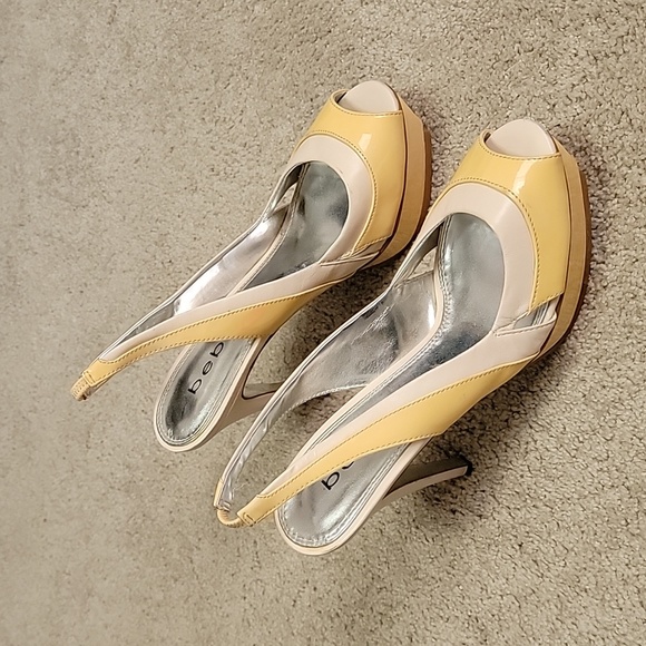 Bebe lot, 2 pairs of platform heels 8M - black, peach - Picture 3 of 6